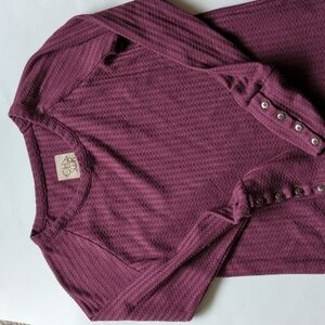 Chaser Waffle Thermal Tunic Sweater Long Sleeve Top Women's Size Small